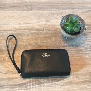 Coach black wristlet
